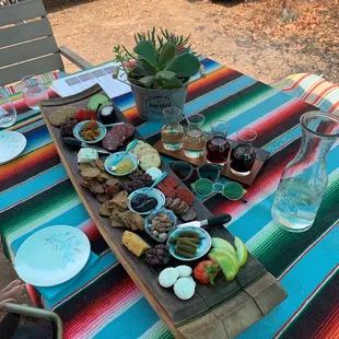 a table set for a picnic