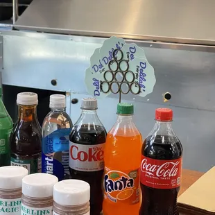 a variety of sodas