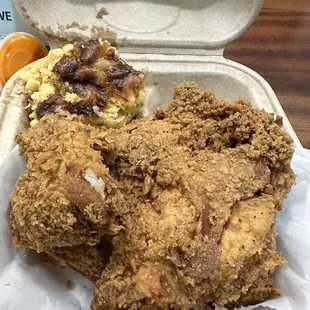 Fried Chicken Platter and Mac &amp; Cheese