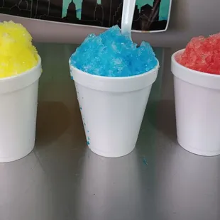 Yes we have snocones,coconut, mango, pineapple and watermelon