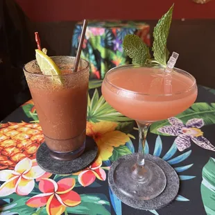 Traveler's michelada and watermelon daiquiri