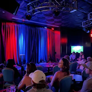 a crowd of people watching a show