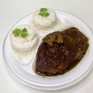 Asado negro con doble arroz.