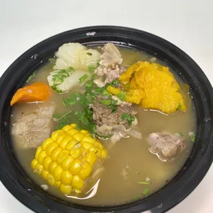 Sancocho de Rez. Venezuelan beef soup. To-go