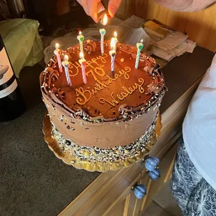 His cake was lovely and his smile says it all!