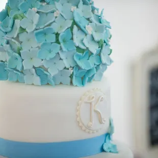 Aryn made the hydrangeas by hand!