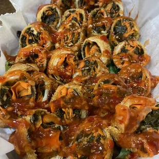 a plate of food on a table