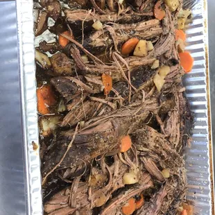 Millionaire Beef Brisket with potatoes and carrots