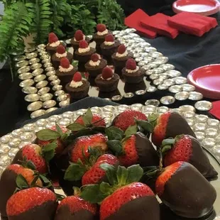 Red and White Dessert Buffet