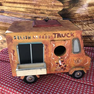 Model food truck of their food truck.