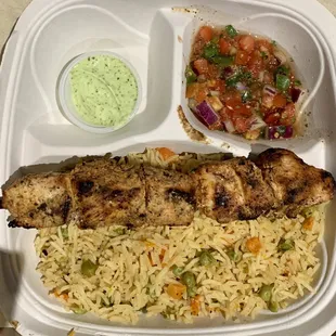 Chicken Kebab, Rice &amp; Pico De Gallo
