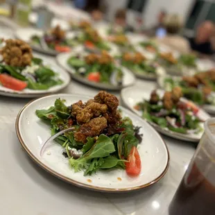 Fried Oysters &amp; Mixed Greens!