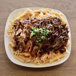 Chicken &amp; Beef Teriyaki Fries