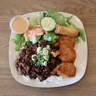 Beef &amp; Shrimp Plate