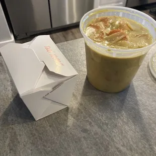 Yellow Curry with Chicken and a side of rice