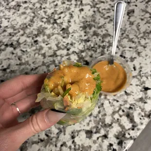 Fresh spring roll with shrimp