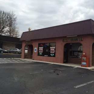 the front of the restaurant