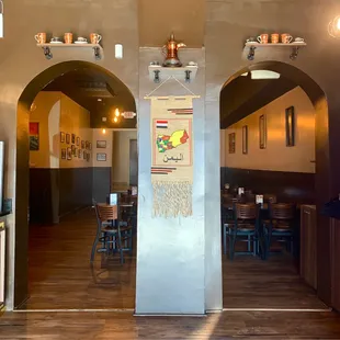 the entrance to the restaurant