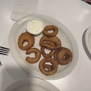 Onion rings and ranch