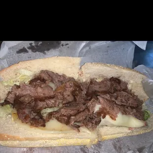 Delicious roast beef sandwich