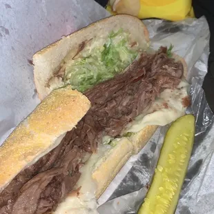 Beef brisket sandwich