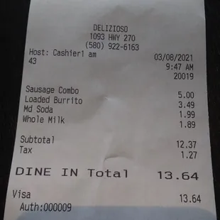 receipt
