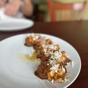 a plate of food on a table