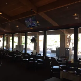 Overlooking the golf course