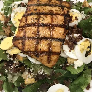 Cobb Salad with Grilled Salmon