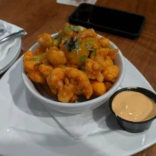 Buffalo cauliflower appetizer