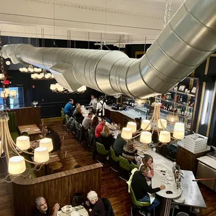 View from upstairs table