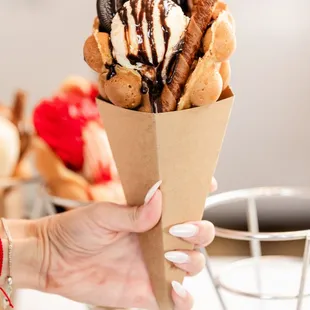 Cookies and Cream Bubble Waffle