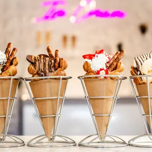 Our most popular product! 
The famous Bubble Waffle Ice Cream!