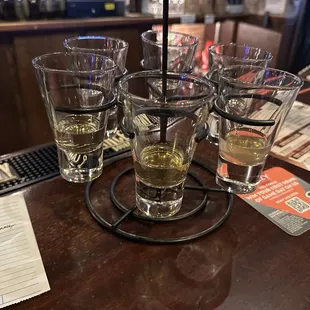 Flight of whiskey