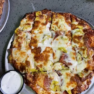 Pepperoni &amp; pepperoncinis