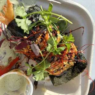 The classic Dellsubi Musubi. Big fat deliciousness.