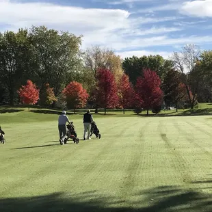 Beautiful autumn day on a great golf course