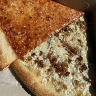 Regular and Alfredo slice