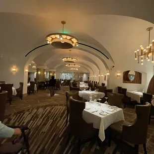 Cavernous dining room