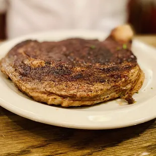 Delmonico's steak perfectly med hubby loved :)..