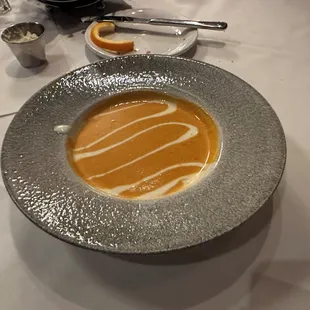 Loved the lobster bisque with plenty of shellfish in there.