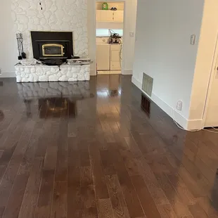 Customer provided hardwood floor installation.
