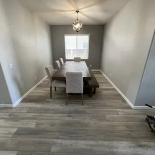 After pic of dinning room.