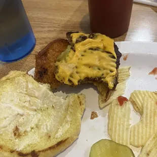Worst burger ever! Dry, crispy and fishy smelling