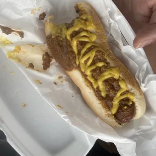 Coney dog, sans onion.
