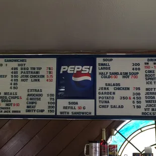 the menu