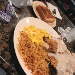 a plate of food on a counter