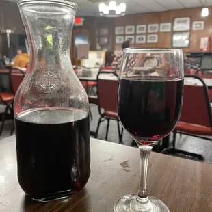 Full carafe of Chianti