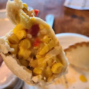 Sweet corn empanada
