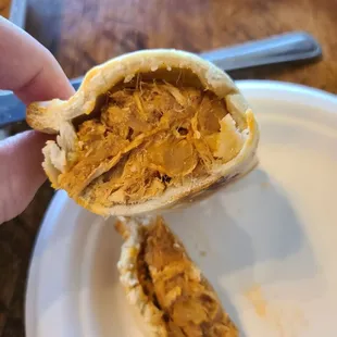 Bbq chicken empanada